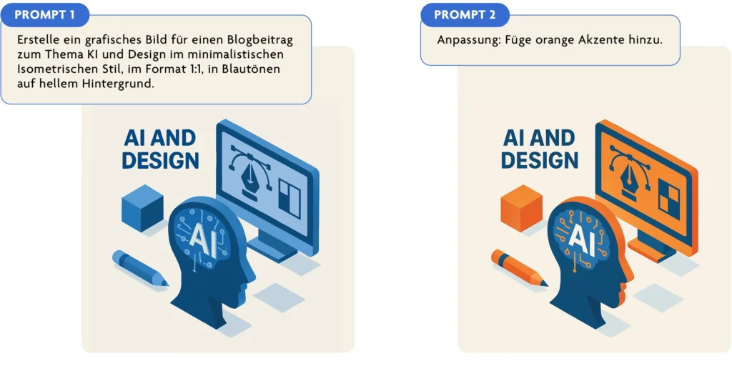 Beispiel für Prompts als Anwendung von KI im Design 